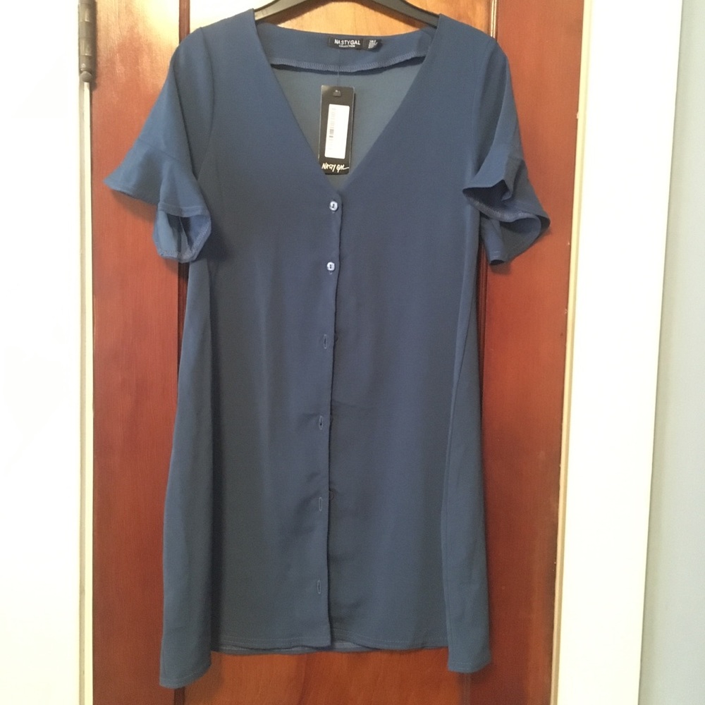 Nasty Gal navy dress